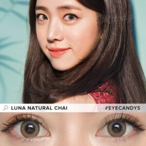 EOS Luna Natural Honey, Chai, and Maroon Contact Lens