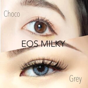 EOS Milky Beige, Gray, and Choco Contact Lens