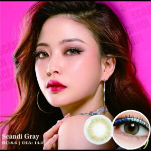 Princess Scandi Gray, Hazel, Olive, Aqua, and Light Gray Contact Lens