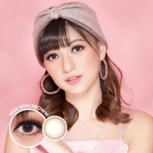 Kitty Kawaii Mini Bom Brown, Gray, and Black Contact Lens