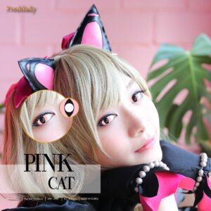 Fresh Lady Cosplay Pink Cat Contact Lens
