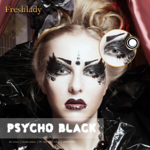 Fresh Lady Cosplay Psycho Black Contact Lens