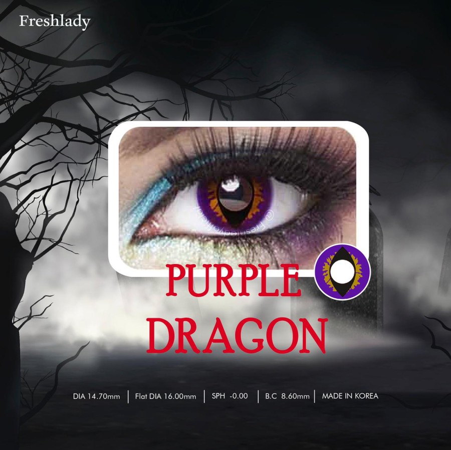 Fresh Lady Cosplay Purple Dragon Contact Lens - Image 2