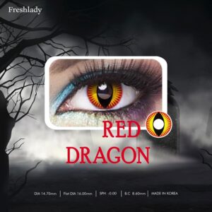 Fresh Lady Cosplay Red Dragon Contact Lens