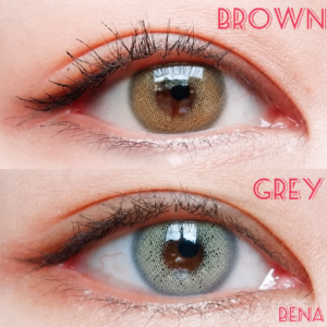 Kitty Kawaii Bena Colored Contact Lenses | Gray, Brown & Blue (0.00 to -6.00)