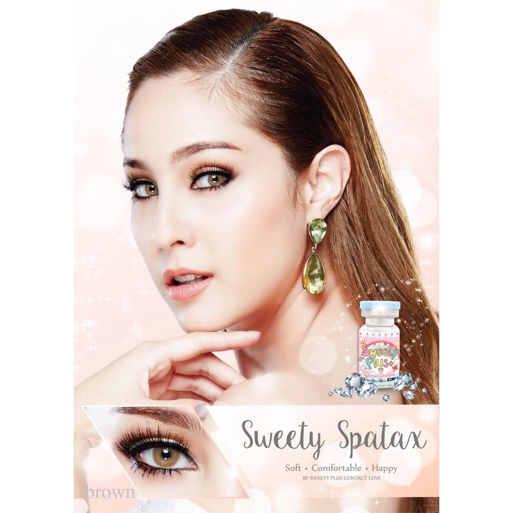 Sweety Plus Spatax Brown coloured contact lens made in Korea
