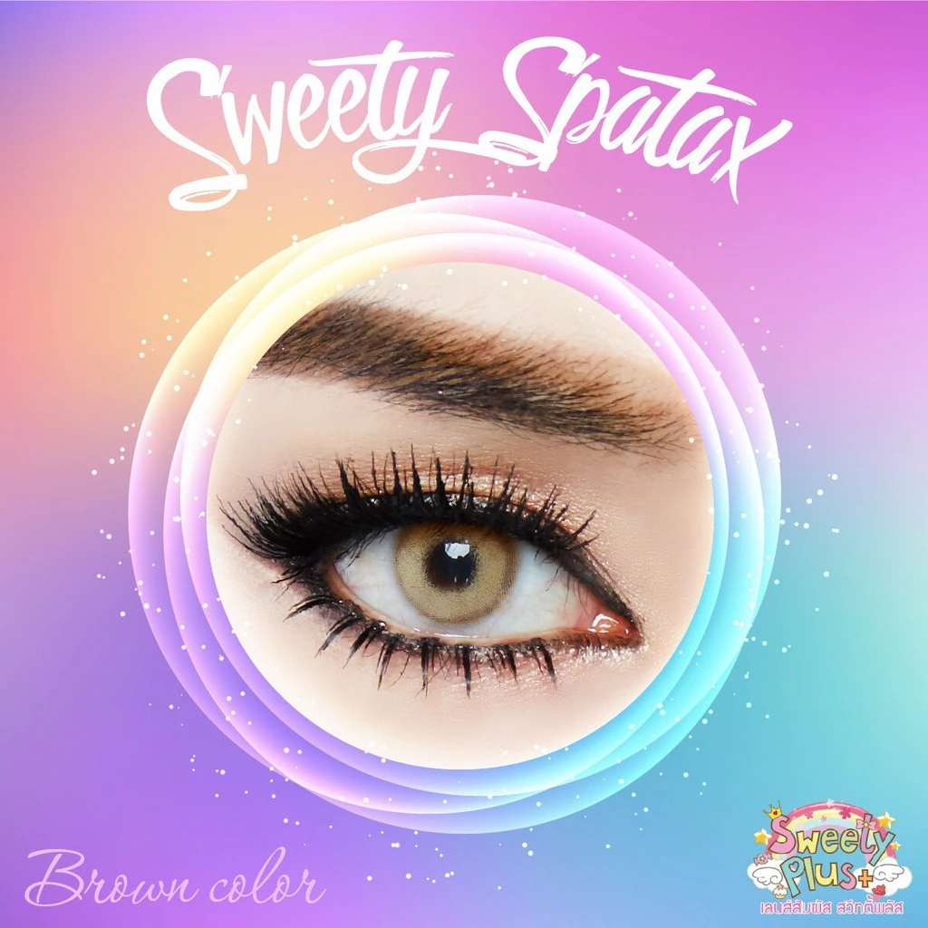 Sweety Plus Spatax Brown coloured contact lens made in Korea