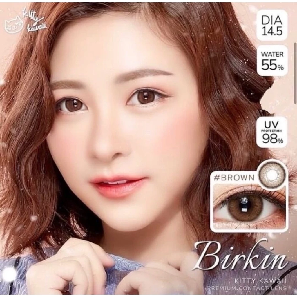 Kitty Kawaii Birkin Colored Contact Lenses | Gray & Brown (0.00 to -8.00) - Image 3