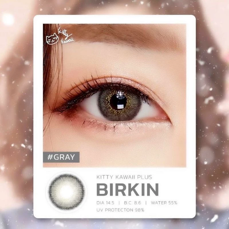 Kitty Kawaii Birkin Colored Contact Lenses | Gray & Brown (0.00 to -8.00) - Image 2