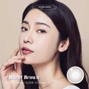 Eyesm Mini Natural Burnt Brown colored contact lens made in Korea